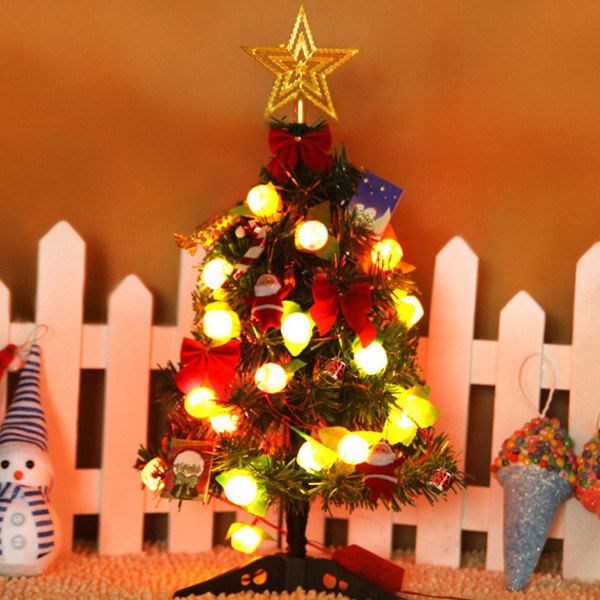 

Mini Artificial Christmas Tree with LED Lights, Colormix