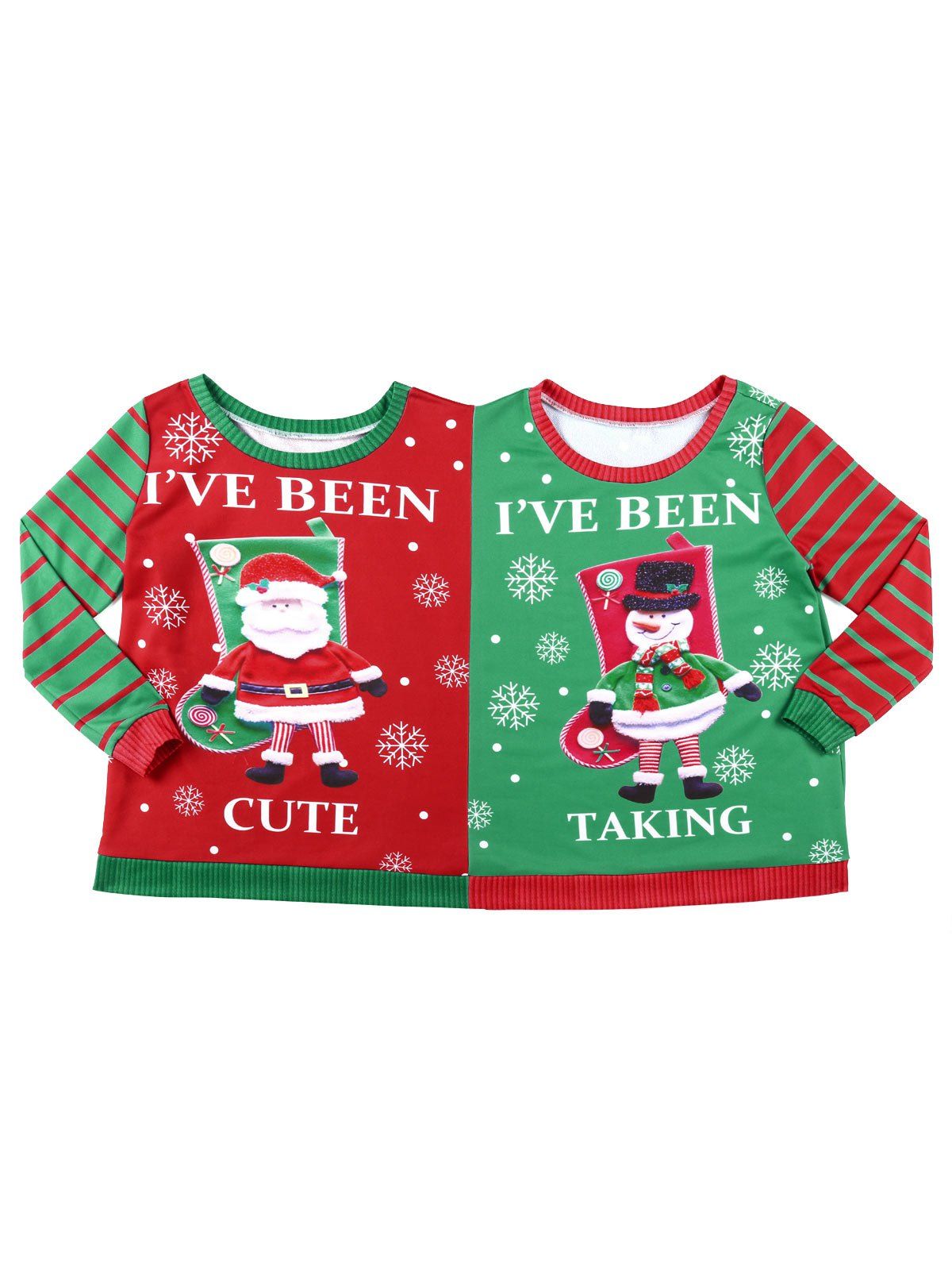 

Santa Claus Christmas Together Sweatshirt, Red and green