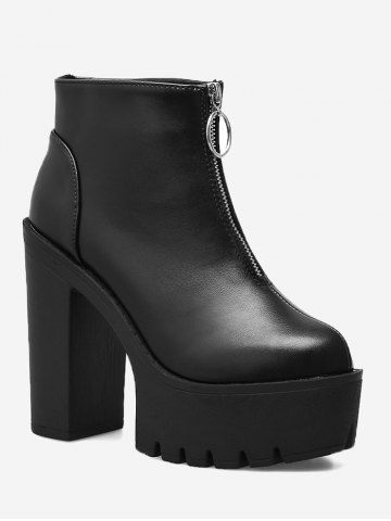 Outfit Platform Chunky Heel Ankle Boots  