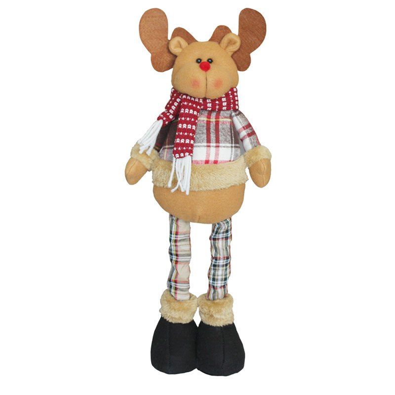 

Elk Patterned Decorations Retractable Christmas Doll, Brown