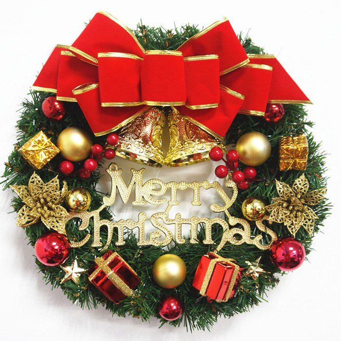 

Home Decorations Bowknot Christmas Wreath, Colormix