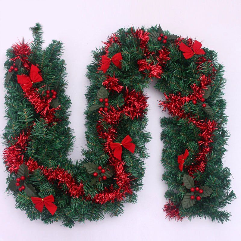 

Home Decoration Bowknot 270CM Plastic Christmas Rattan, Colormix