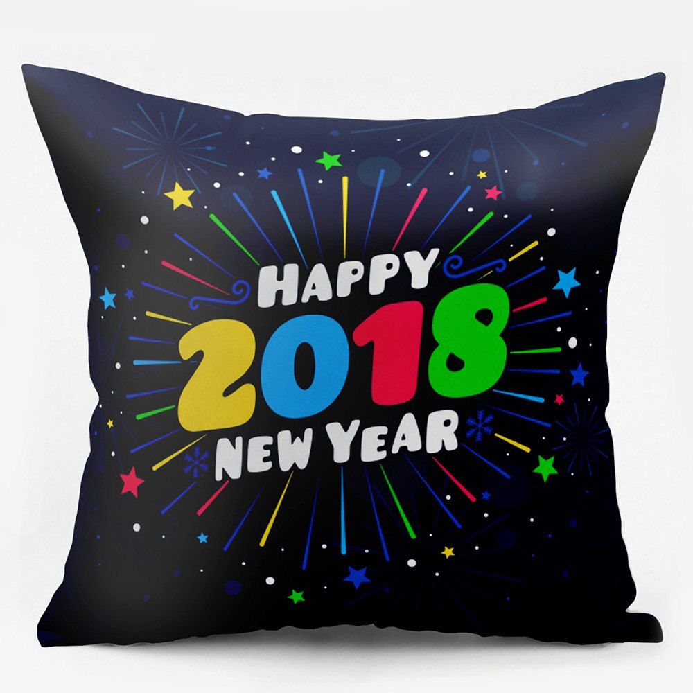 

2018 Happy New Year Double Sided Printing Pillowcase, Colormix