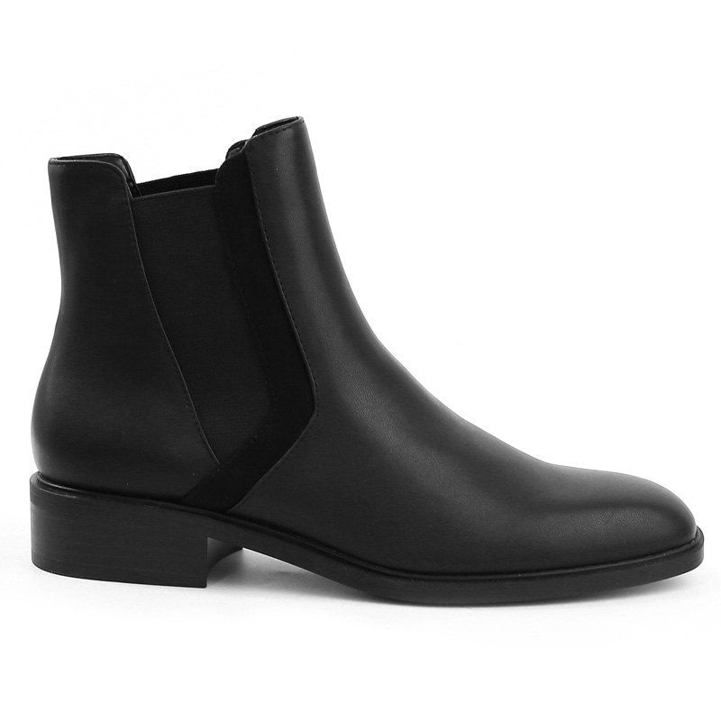 

Low Heel Ankle Chelsea Boots, Black