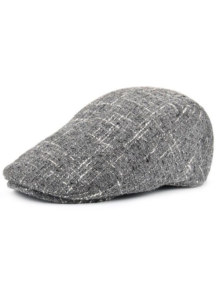 

Vintage Color Splice Pattern Adjustable Duckbill Hat, Gray