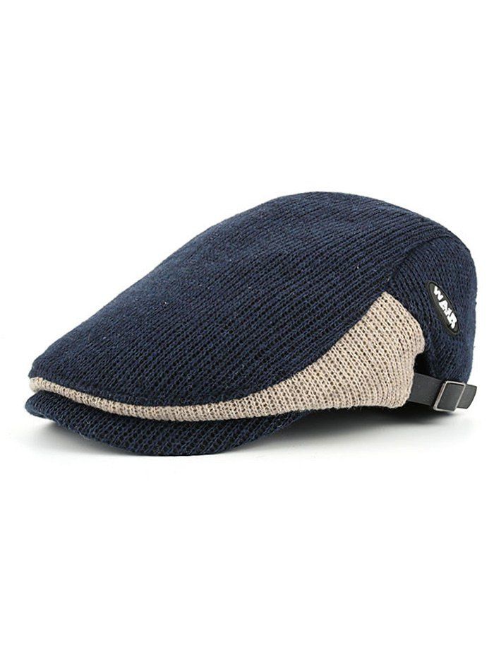 

Vintage Letter Label Embellished Adjustable Duckbill Hat, Cadetblue