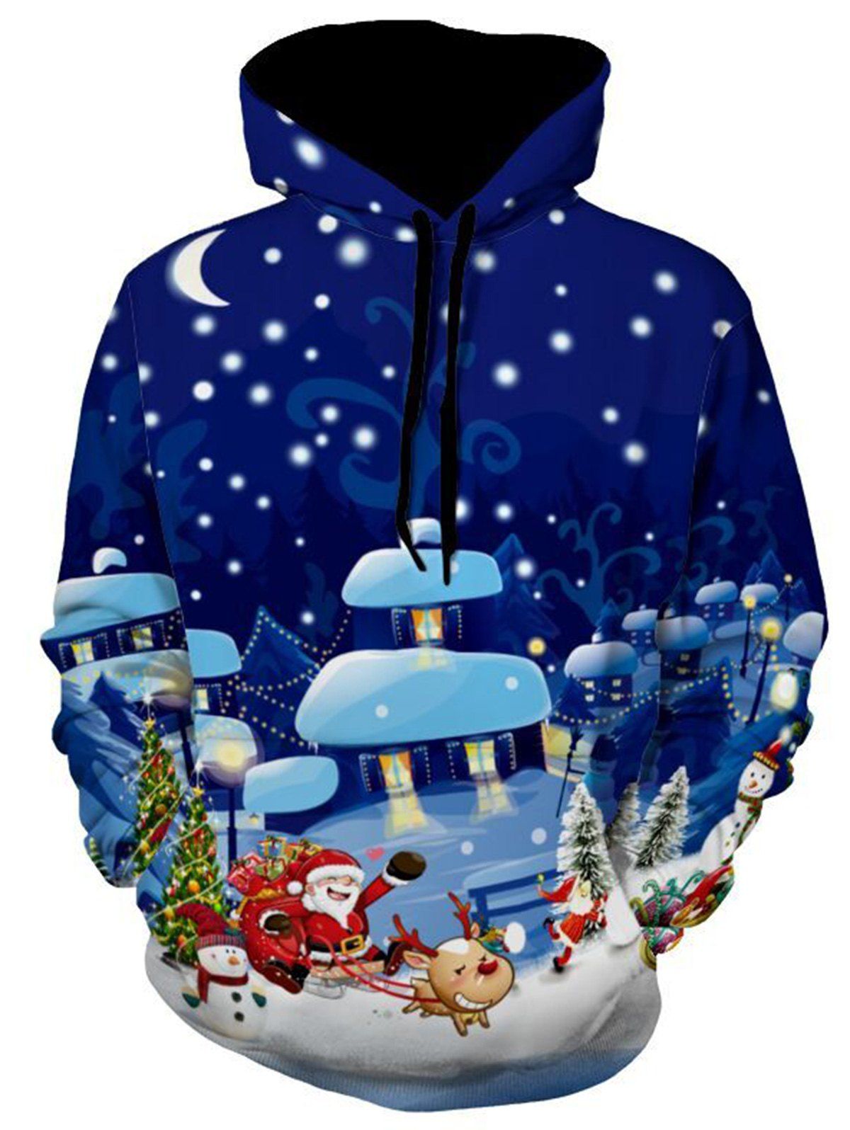 

Snowflake Santa Clause Reindeer Christmas Hoodie, Colormix