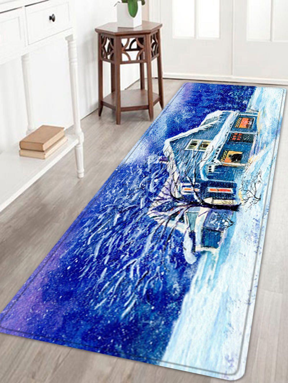 

Forest House Pattern Anti-skid Water Absorbing Area Rug, Colormix