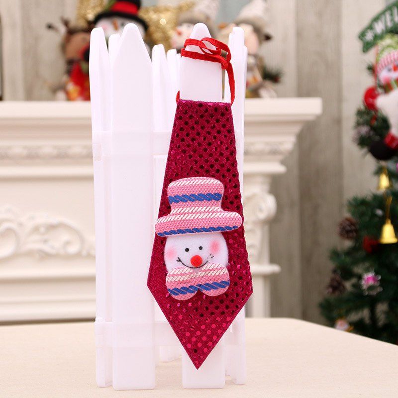 

Christmas Hanging Decorations LED Lights Neck Tie, Red