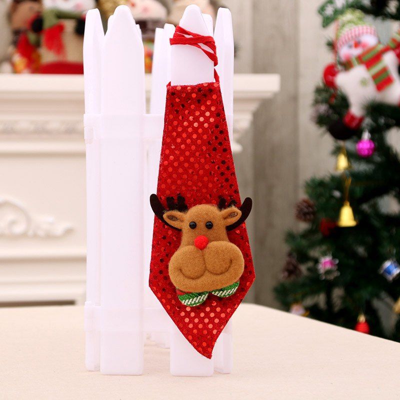 

Christmas Hanging Decorations LED Lights Neck Tie, Brown