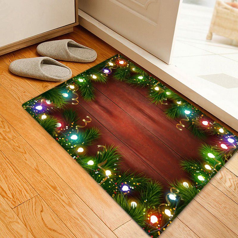 Pine Lights Pattern Anti Skid Water Absorbing Area Rug