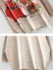 Christmas Santa Claus Print Dolman Sleeve Knitwear -  