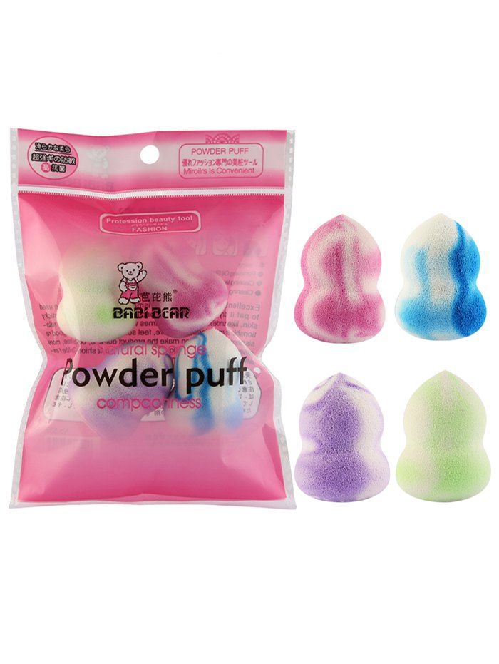 

4Pcs Different Shape Makeup Sponge Puffs, Pattern b