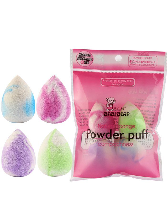 

4Pcs Different Shape Makeup Sponge Puffs, Pattern a