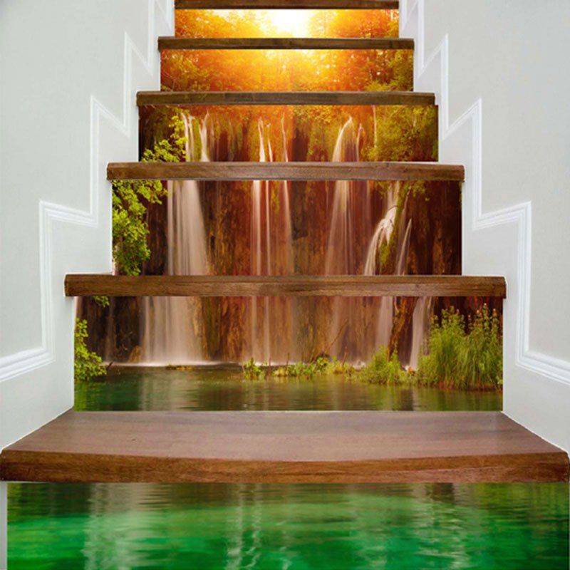 

Natural Scenery Printed DIY Decorative Stair Stickers, Colormix