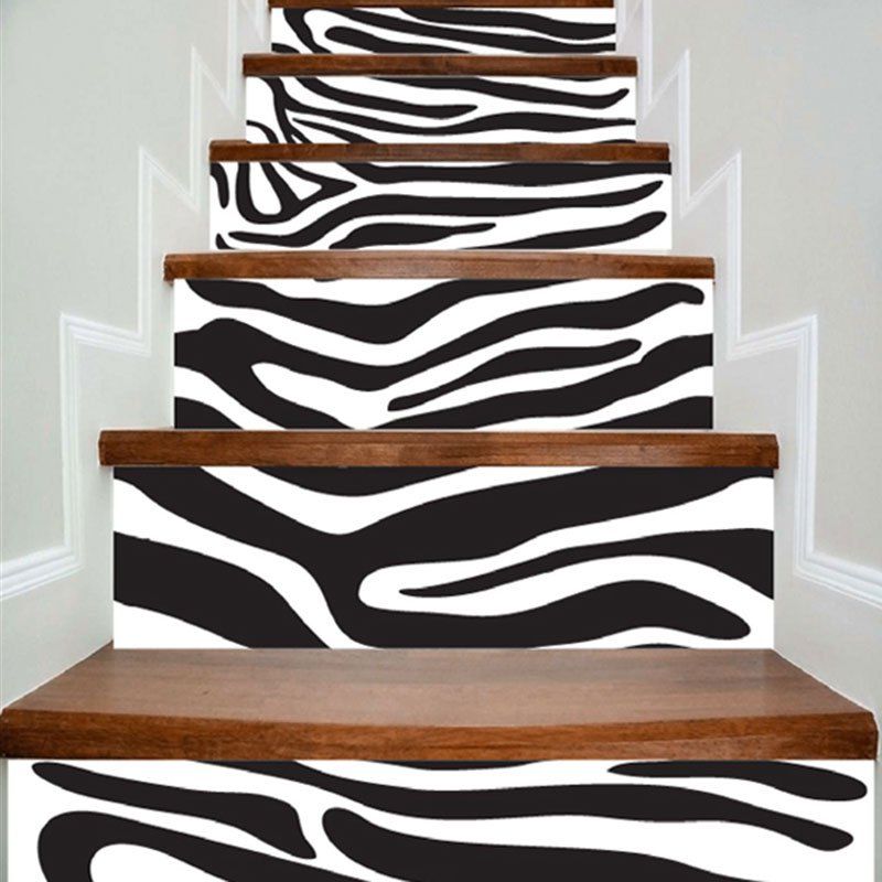 

Zebra Stripes Pattern DIY Decorative Stair Stickers, Zebra stripe