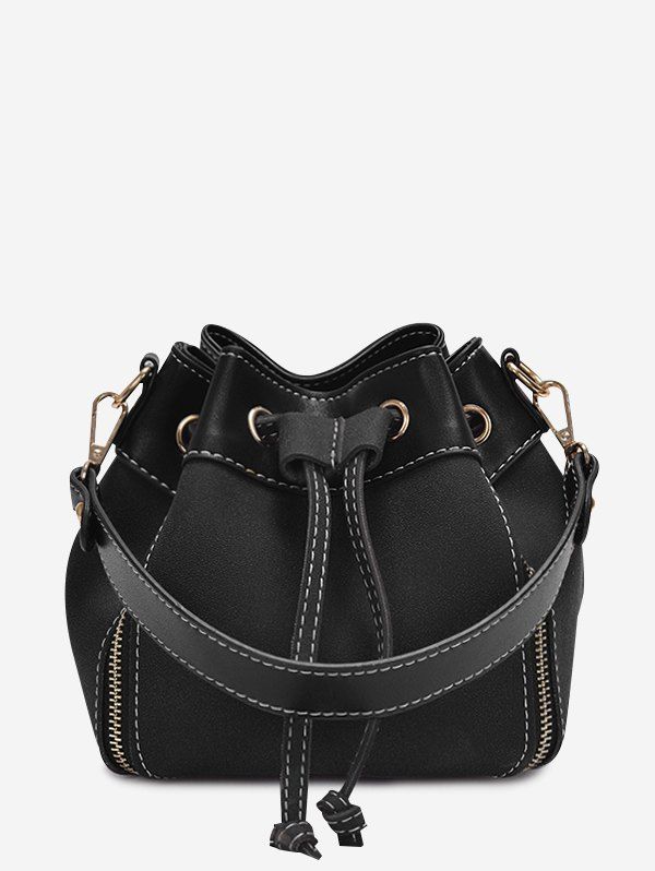 Main Pu Avec À Cuir En De Sac Cordon Fermeture gIb7yY6vf
