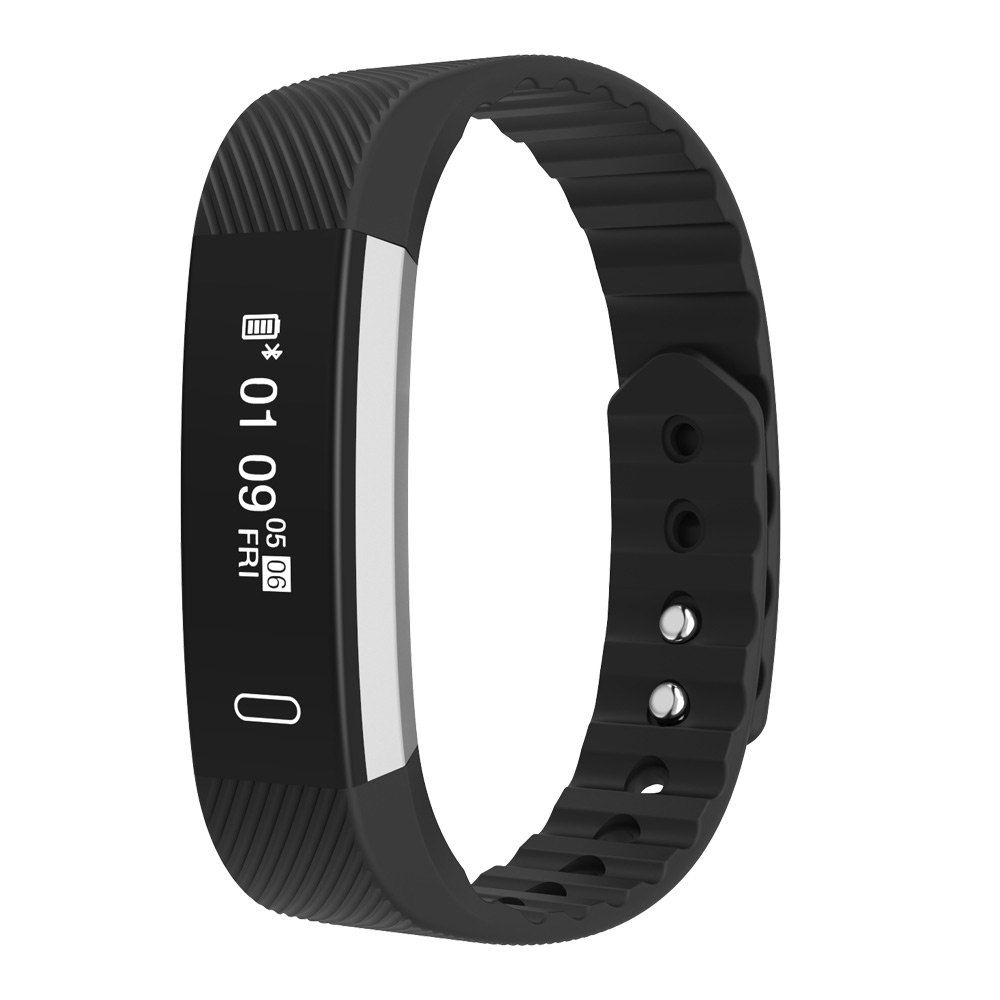 

Micro-K Pedometer Sedentary Reminder Sleep Monitor Heart Rate Monitor Bluetooth Smartwatch, Black