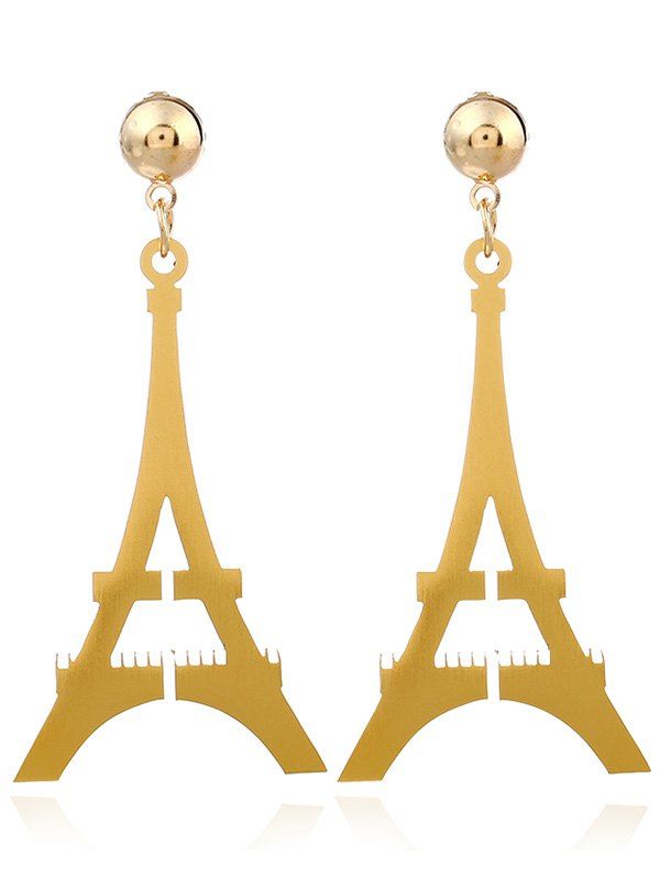 

Alloy Eiffel Tower Drop Earrings, Golden