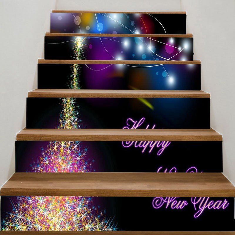 

Dream Starlight Pattern Stair Stickers, Colorful