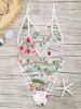 Mesh Sheer Floral Embroidered  Teddy -  