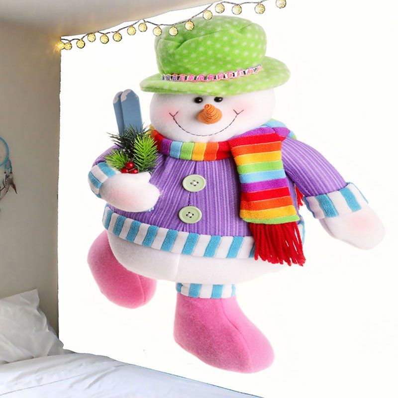 

Waterproof Colorful Snowman Printed Wall Tapestry