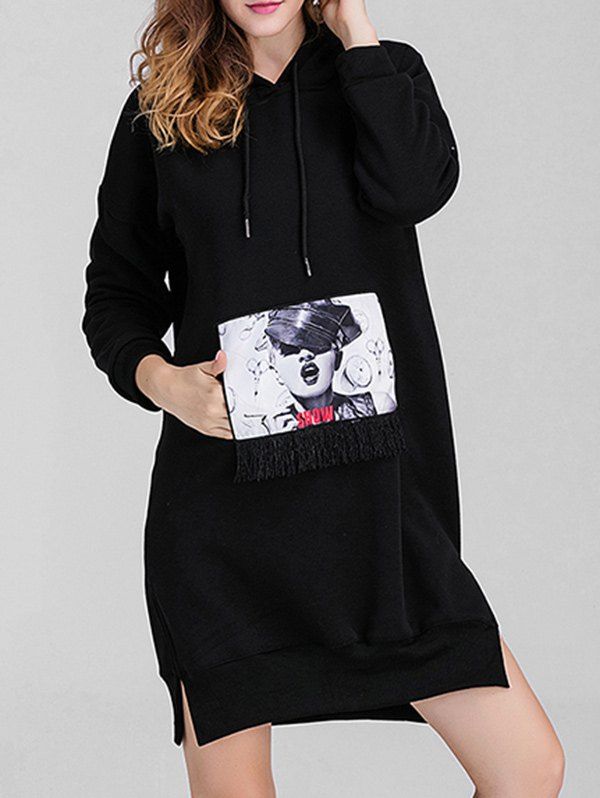 off the shoulder hoodie dress