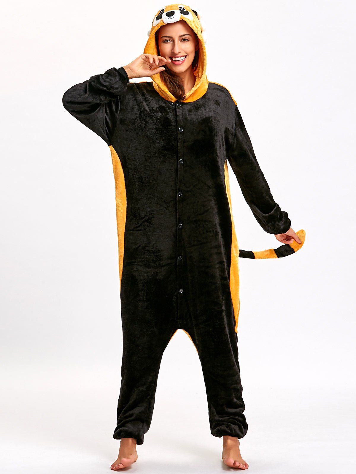 

Cute Raccoon Animal Onesie Pajamas Costume, Colormix