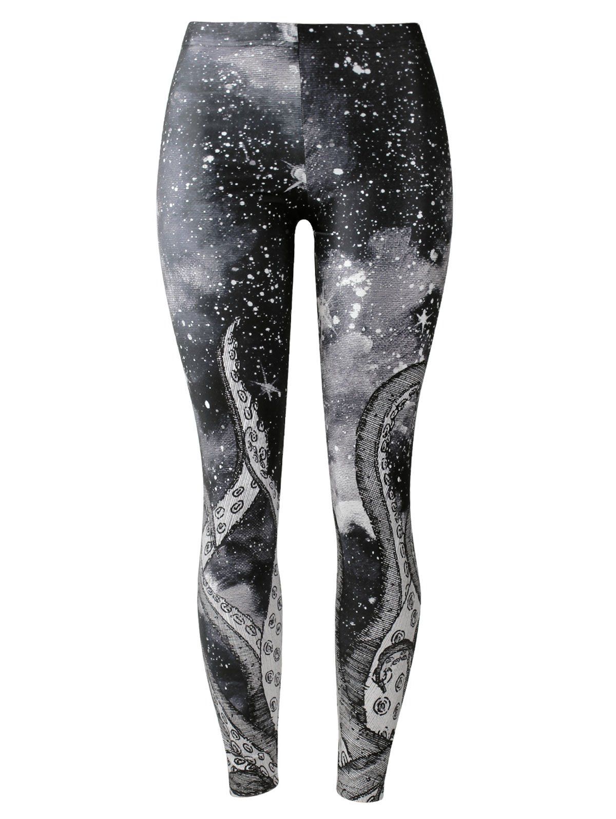 

3D Print Skinny Leggings, Black