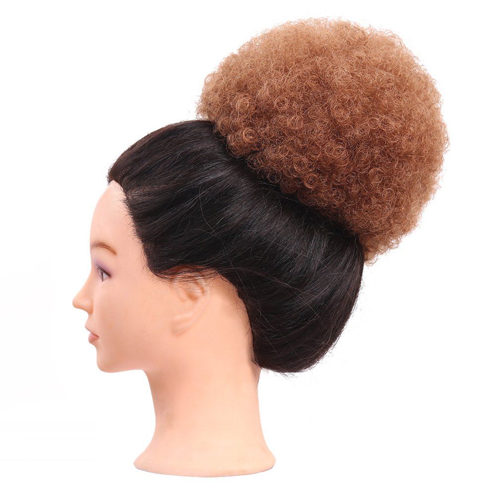 [25 OFF] Short Curly Cozy Hair Bun Synthetic Wig Rosegal