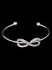 Alloy Rhinestone Infinite Cuff Bracelet -  
