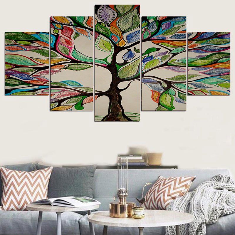 Colorful 1pc 8 20 2pcs 12 16 Inch No Frame Life Tree Life Tree Printed Wall Decor Stickers