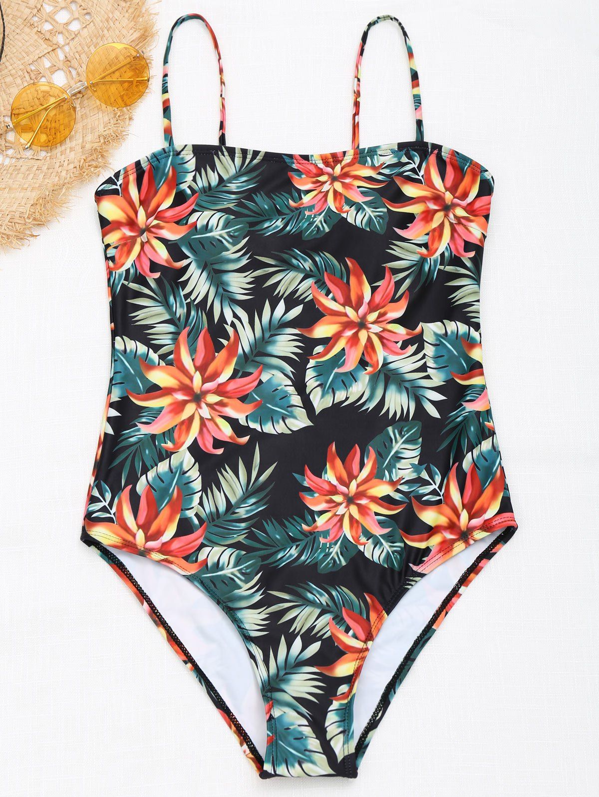 

High Cut Cami Tropical Swimwear, Floral
