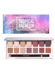 Palette de Fards à Paupières 14 Couleurs Longue Durée Professionnel avec Pinceau -  