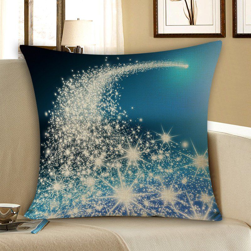 

Christmas Starlight Print Throw Pillow Case, Blue