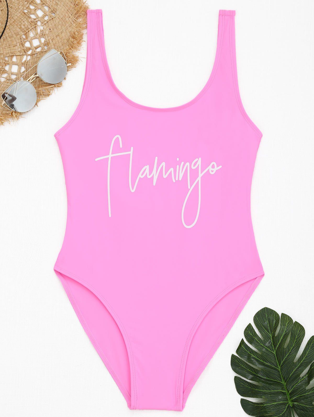 Sale Graphic Flamingo High Cut Swimwear  