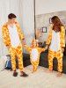 Cute Giraffe Christmas Family Animal Onesie Pajamas -  