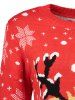 Snowflake Reindeer Christmas Sweater -  