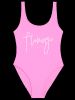 Graphic Flamingo High Cut Swimwear -  