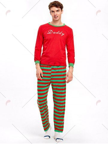 

Striped Matching Family Christmas Pajama Suit, Red