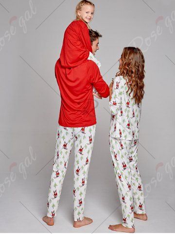 Santa Claus Printed Family Christmas Pajama Suit