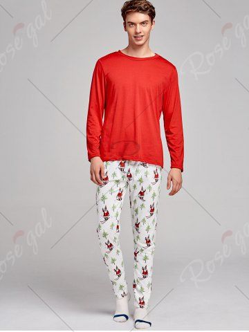 Santa Claus Printed Family Christmas Pajama Suit