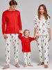 Santa Claus Printed Family Christmas Pajama Suit -  