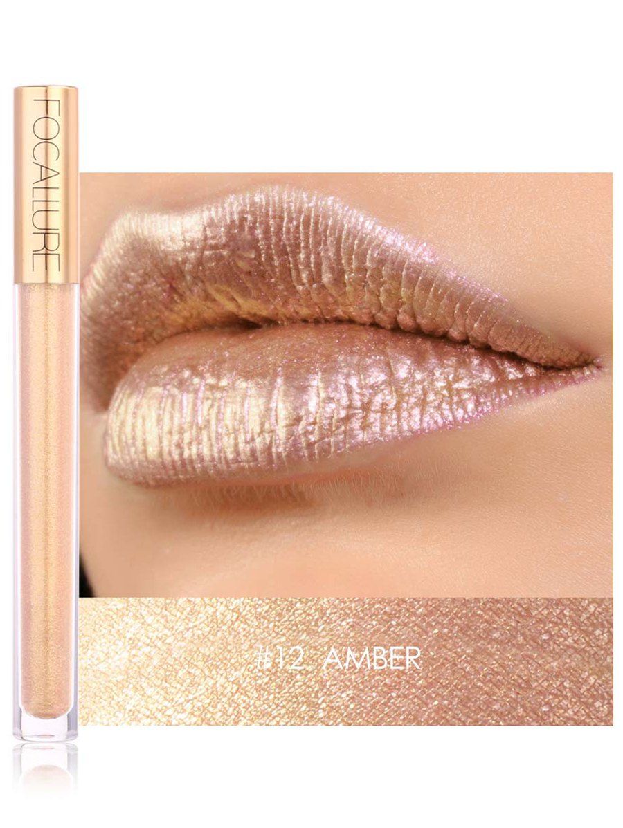 Resultado de imagem para Long Wearing Glitter Waterproof Moisturizing Lip Gloss - #12