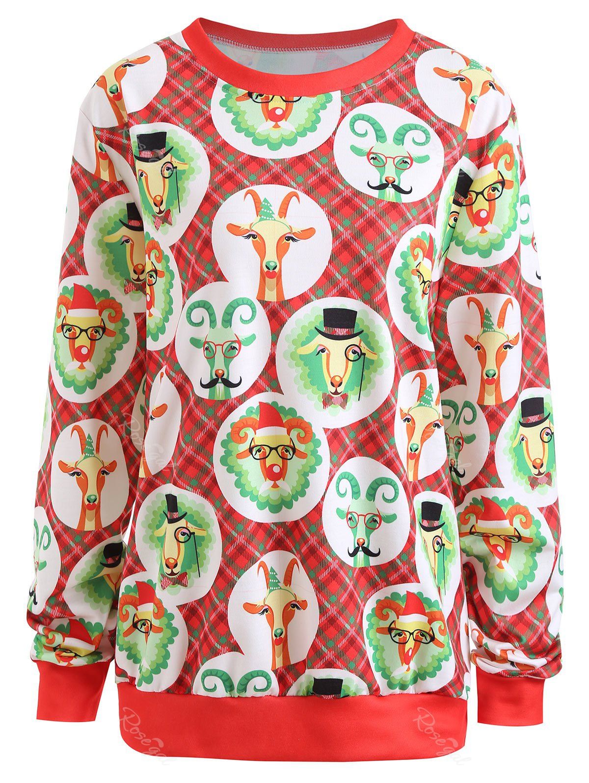 

Christmas Graphic Plus Size Sweatshirt, Red