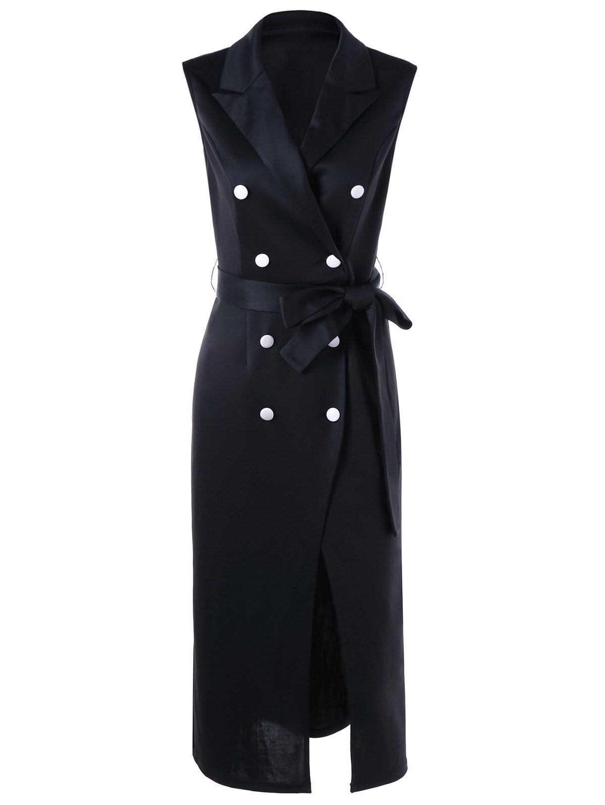 

Double Breasted Longline Waistcoat, Black
