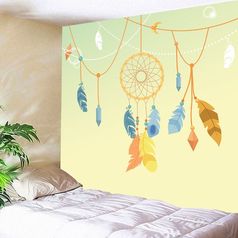 

Wall Decor Dreamcatcher Pattern Tapestry, Yellow
