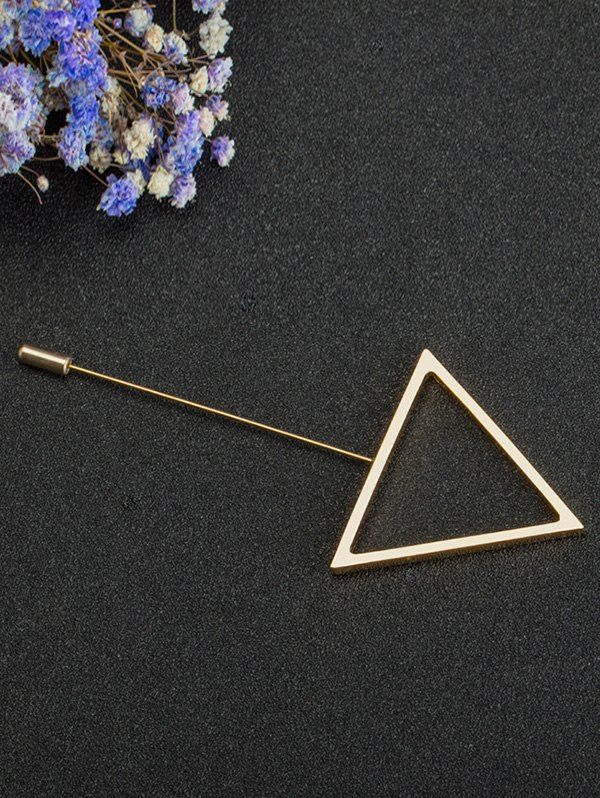 

Simple Triangle Alloy Brooch, Golden
