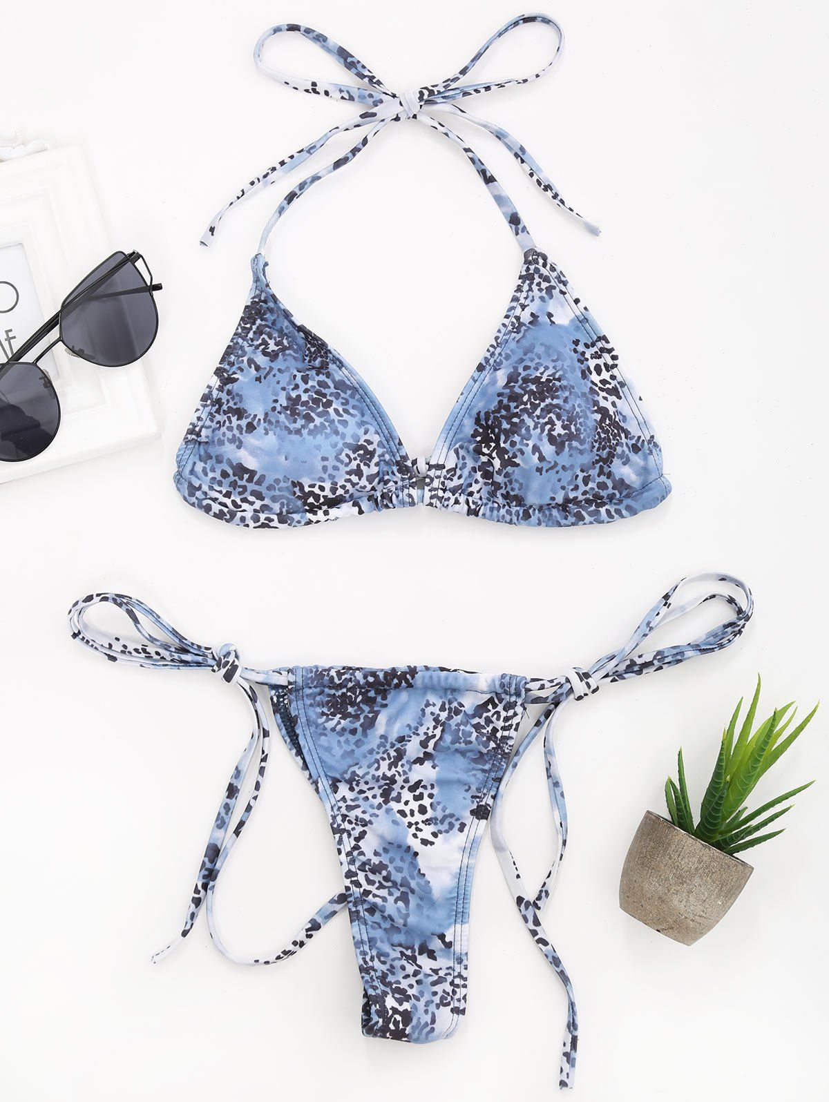 [33% OFF] String Leopard Micro Bikini Set | Rosegal