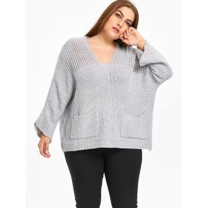 light gray one size plus size batwing sleeve chunky jumper sweater plus size white jumper